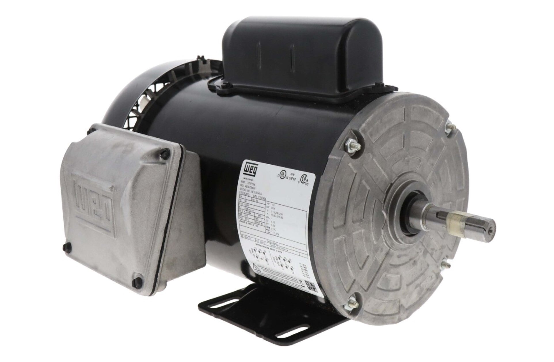 WEG Electric Corp | 00118ES1B56-S | 1HP 115/208-230V 1745 RPM Single Phase AC Motor