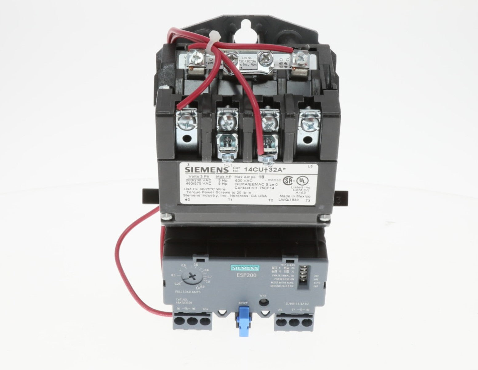 Siemens Industrial Controls | 14CUA32AA | 120/240V 3-Phase AC Motor