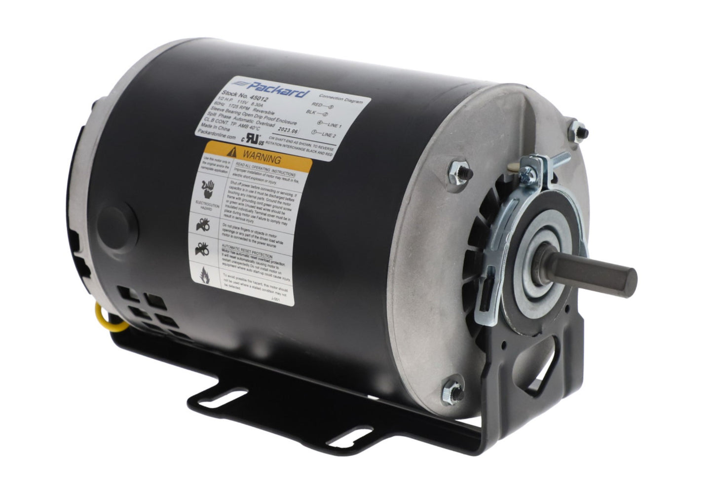 Packard | 45012 | 1/2HP 115V 1725 RPM Single Phase AC Motor