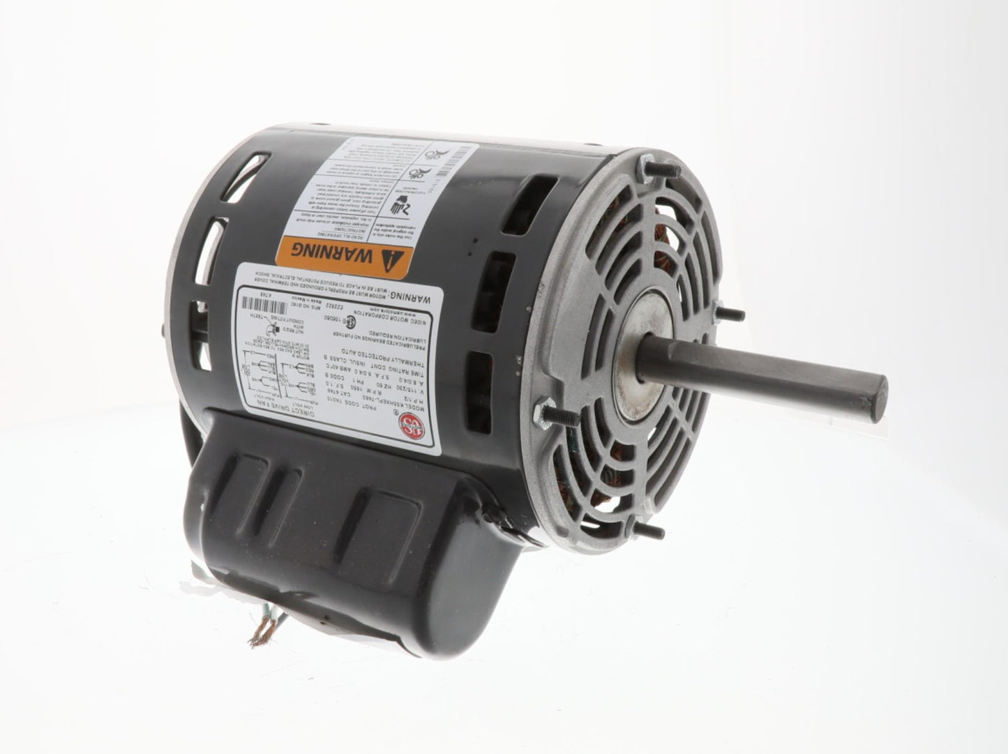 Nidec-US Motors | 4748 | 1/2HP 115/230V 1650 RPM Single Phase AC Motor