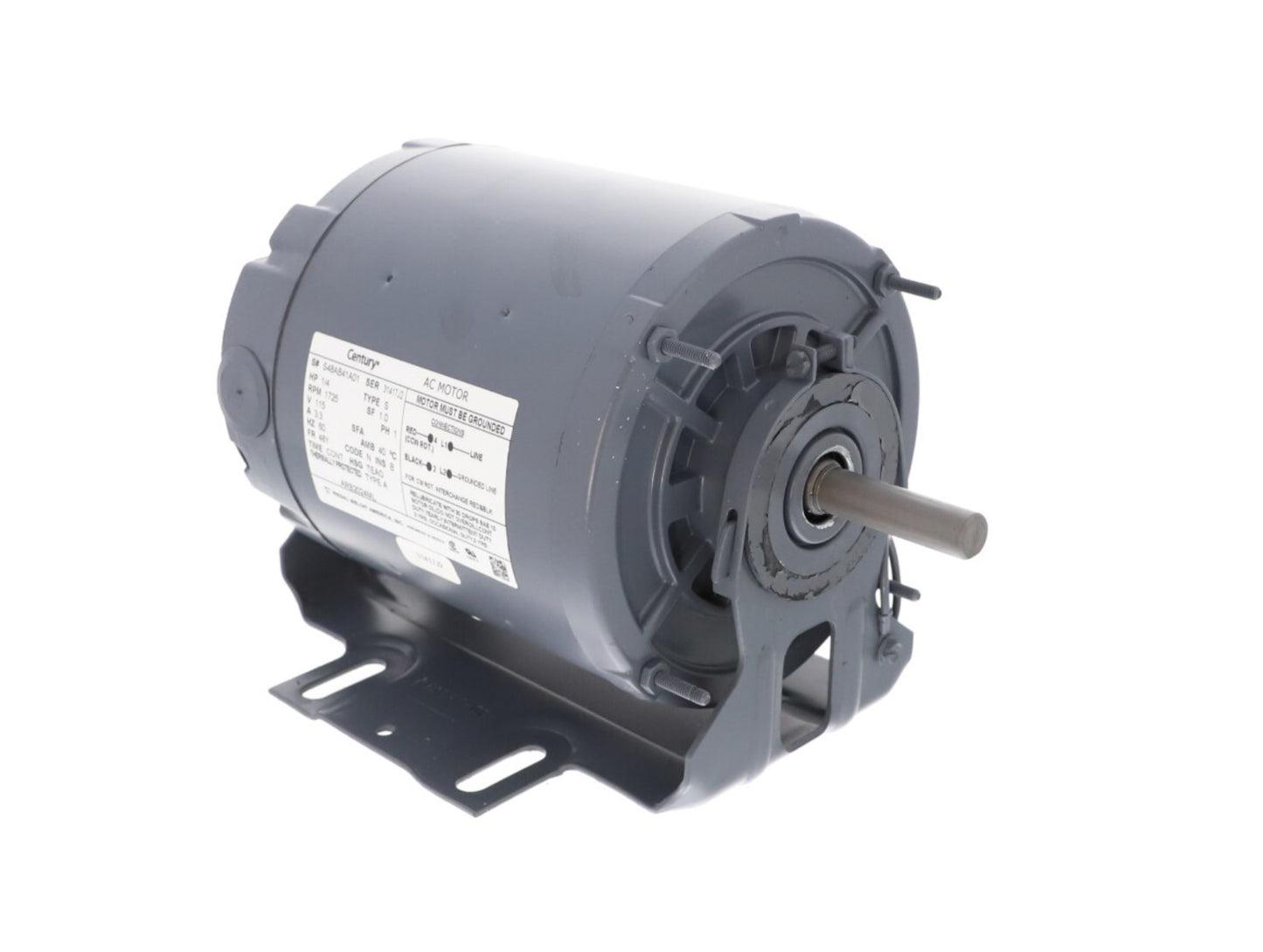 Regal Rexnord - Century Motors | ARB2024ML | 1/4HP 115V 1725 RPM Single Phase AC Motor