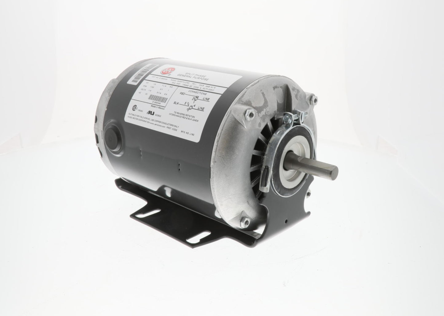 Nidec-US Motors | D12B2N49 | 1/2HP 115V 1725 RPM Single Phase AC Motor