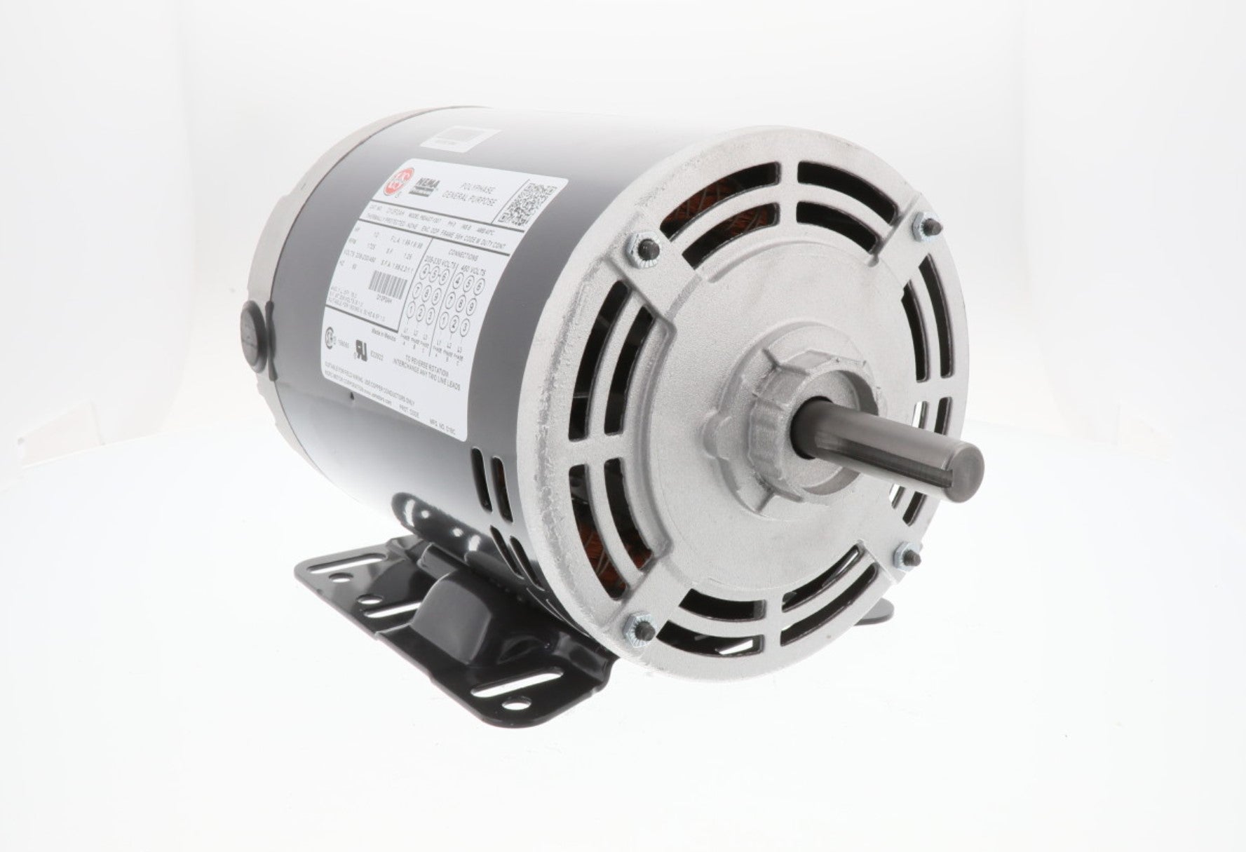 Nidec-US Motors | D12P2AH | 1/2HP 208-230/460V 1725 RPM 3-Phase AC Motor