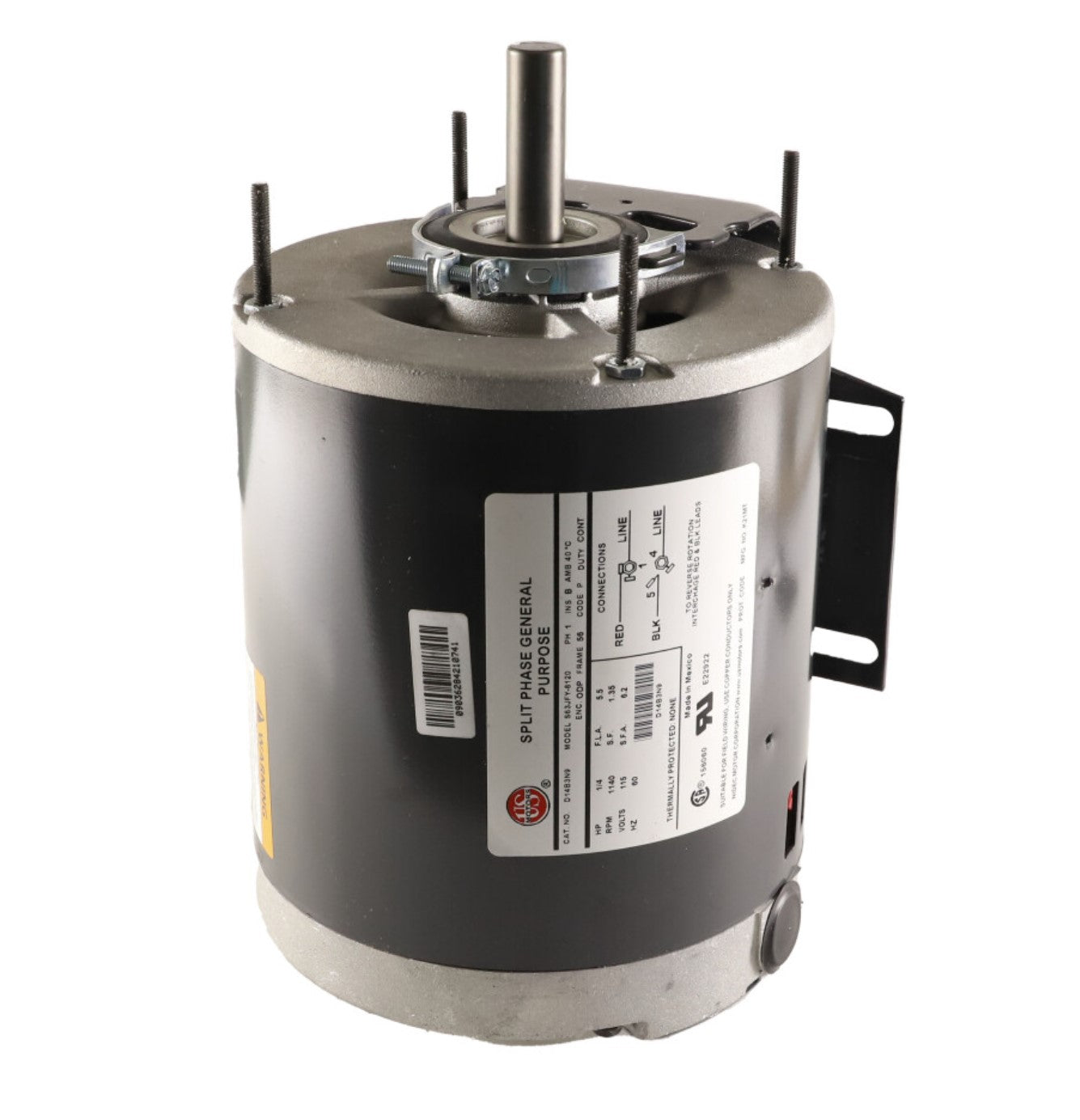 Nidec-US Motors | D14B3N9 | 1/4HP 115V 1140 RPM Single Phase AC Motor