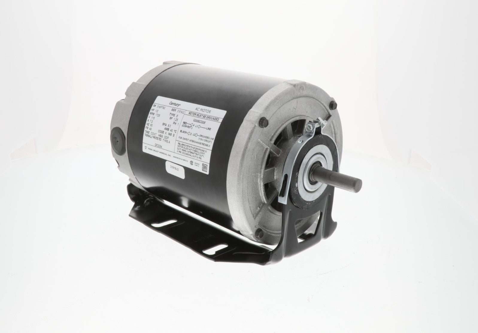 Regal Rexnord - Century Motors | GF2054 | 2HP 115V 1725 RPM Single Phase AC Motor