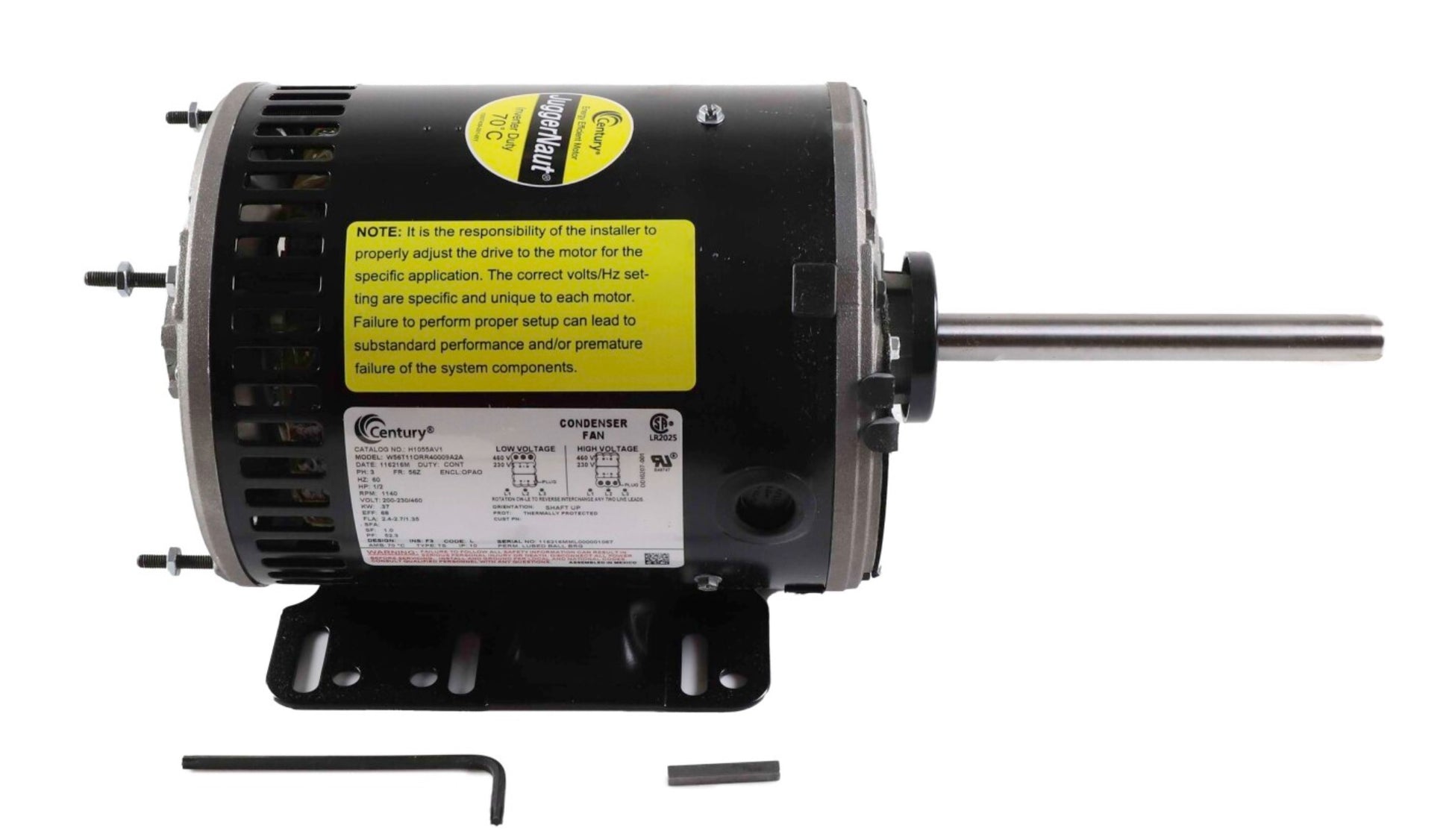 Regal Rexnord - Century Motors | OS2074 | 3/4HP 115V 1725 RPM Single Phase AC Motor