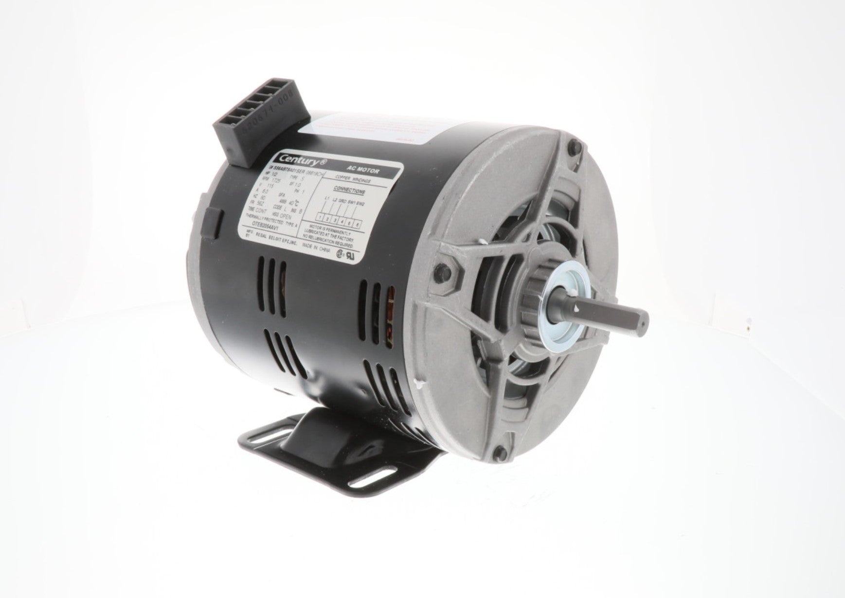 Regal Rexnord - Century Motors | OTEB2054AV1 | 1/2HP 115V 1725 RPM Single Phase AC Motor