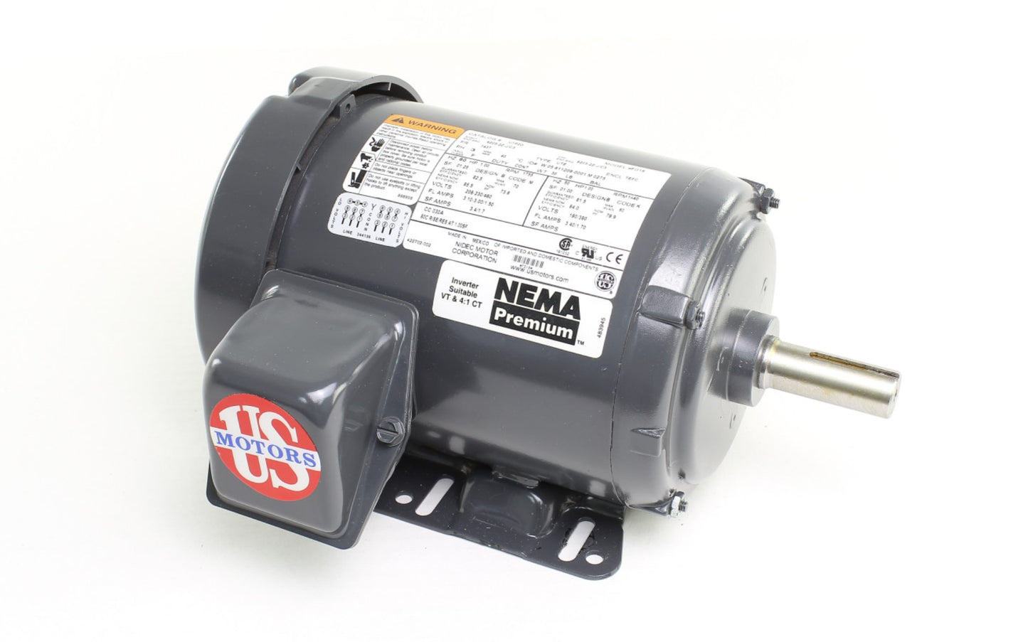 Nidec-US Motors | U1P2D | 1HP 208-230/460V 1755 RPM 3-Phase AC Motor