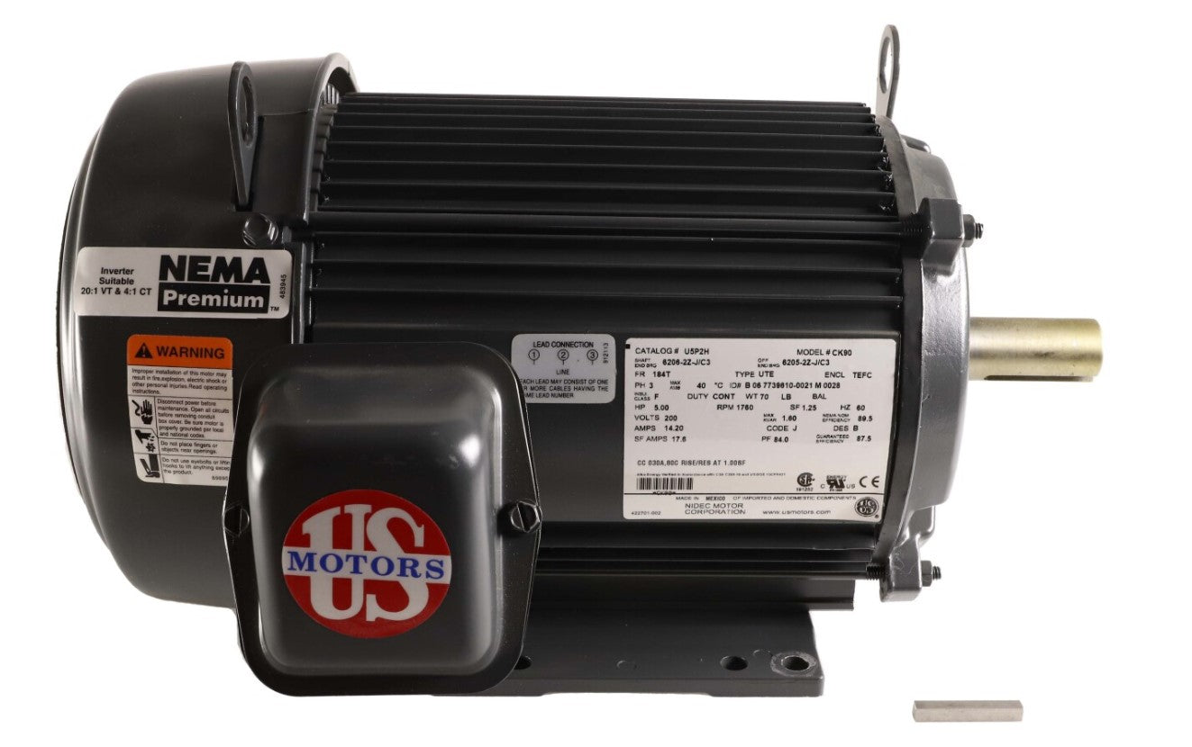 Nidec-US Motors | U5P2H | 5HP 200V 1750 RPM 3-Phase AC Motor