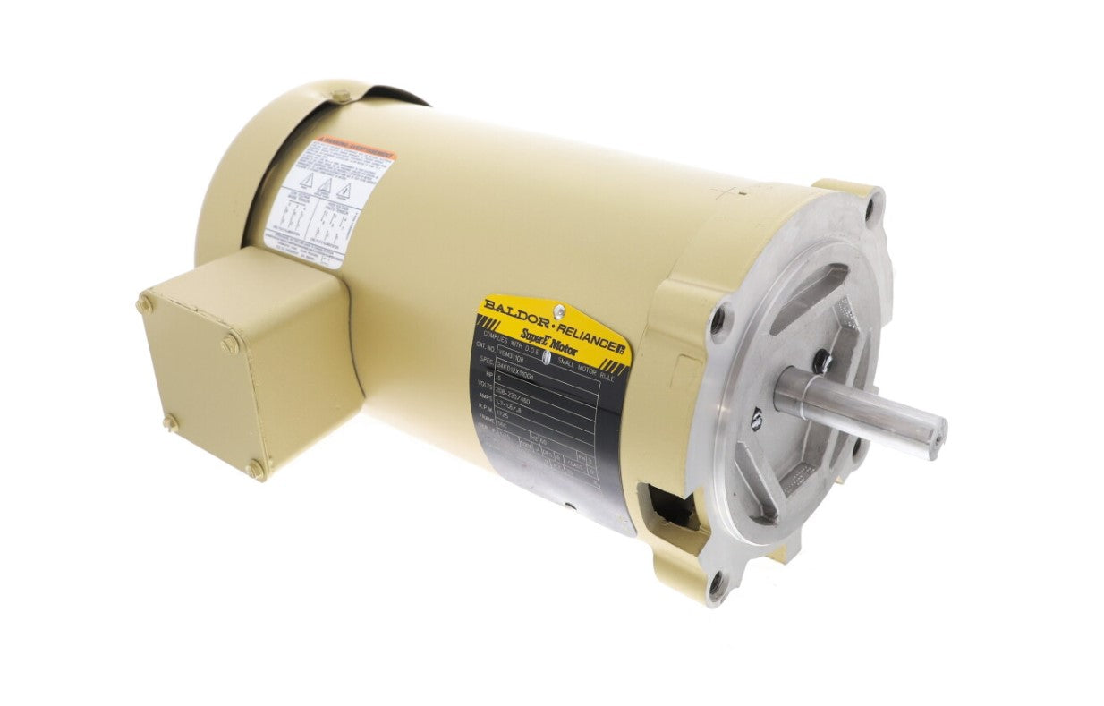 Baldor Motor | VEM31108 | 1/2HP 208-230/460V 1725 RPM Single Phase AC Motor